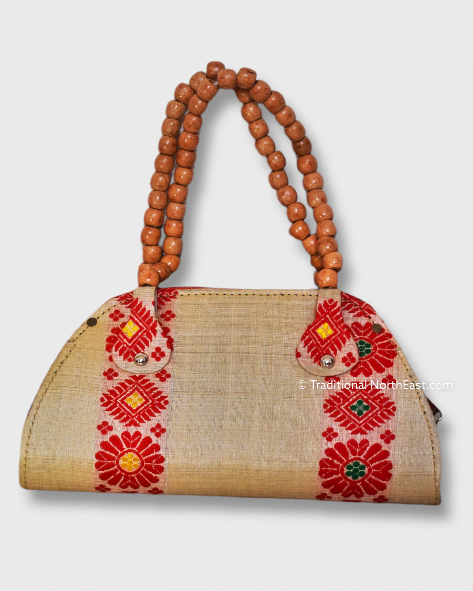 Golden Kairy Clutch Bag With Traditional Stone Design Work | Boontoon