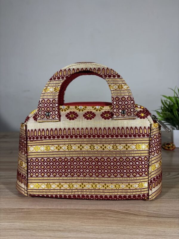Traditional Hand Bag - Tussar silk Raaj Rani - Image 1