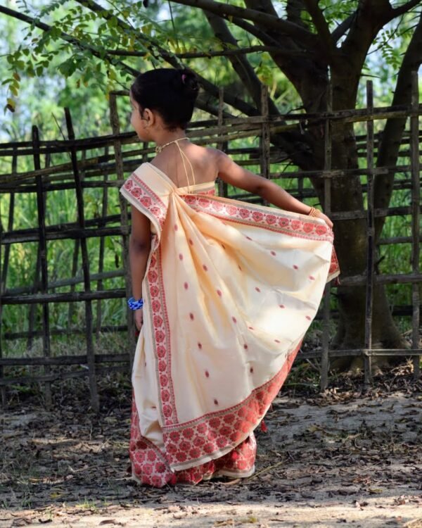 Kids Resom Poly Paat Mekhela Sador – Traditional NorthEast