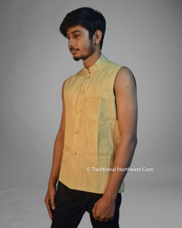 Waistcoat - Men - Ghisa Cotton - Assamese Design – Traditional NorthEast