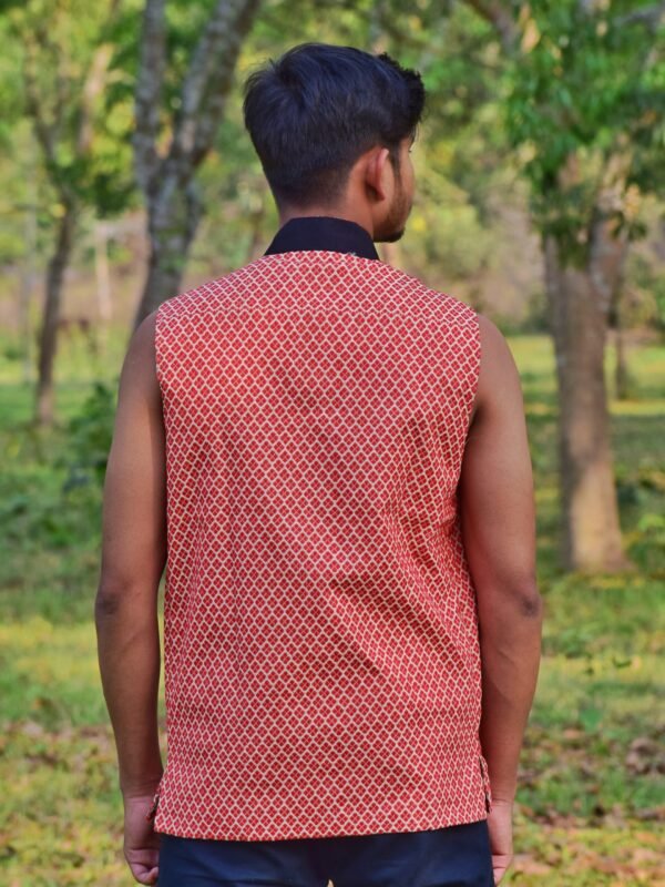 WaistCoat -Men -Assamese Design - Cotton – Traditional NorthEast
