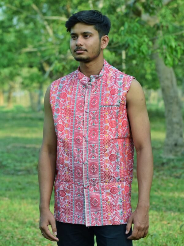 Waistcoat - Men - Assamese Design – Traditional NorthEast