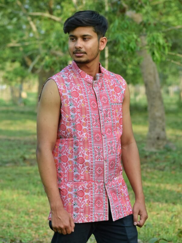 Waistcoat - Men - Assamese Design – Traditional NorthEast