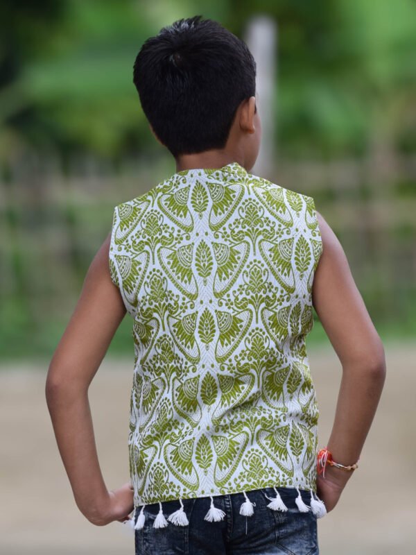 Waistcoat - Kid's - Assamese Traditional Design - Image 2