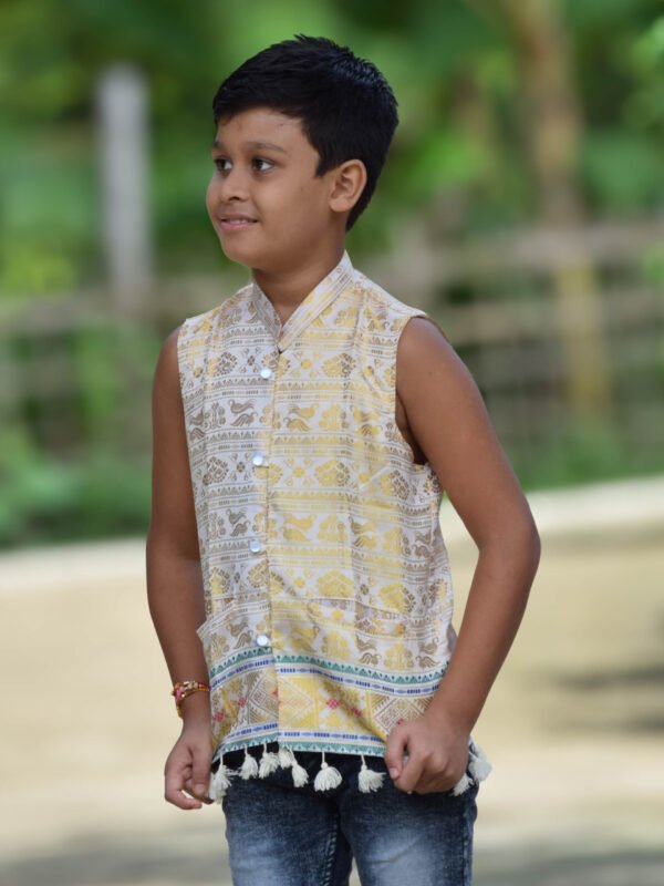 Waistcoat - Kid's - Assamese Traditional Design – Traditional NorthEast
