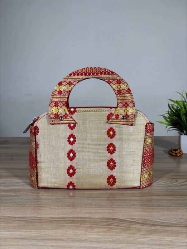 Traditional Hand Bag - Tussar silk Raaj Rani - Image 1