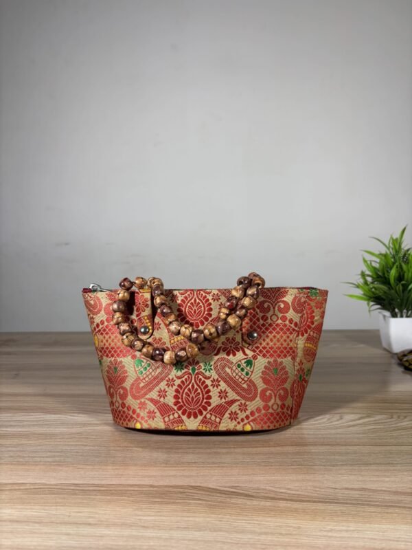 Bag - Rupahi Handle - Traditional Gamosa Design - Image 1