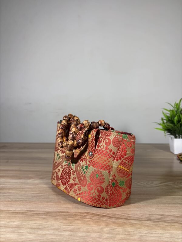 Bag - Rupahi Handle - Traditional Gamosa Design - Image 4