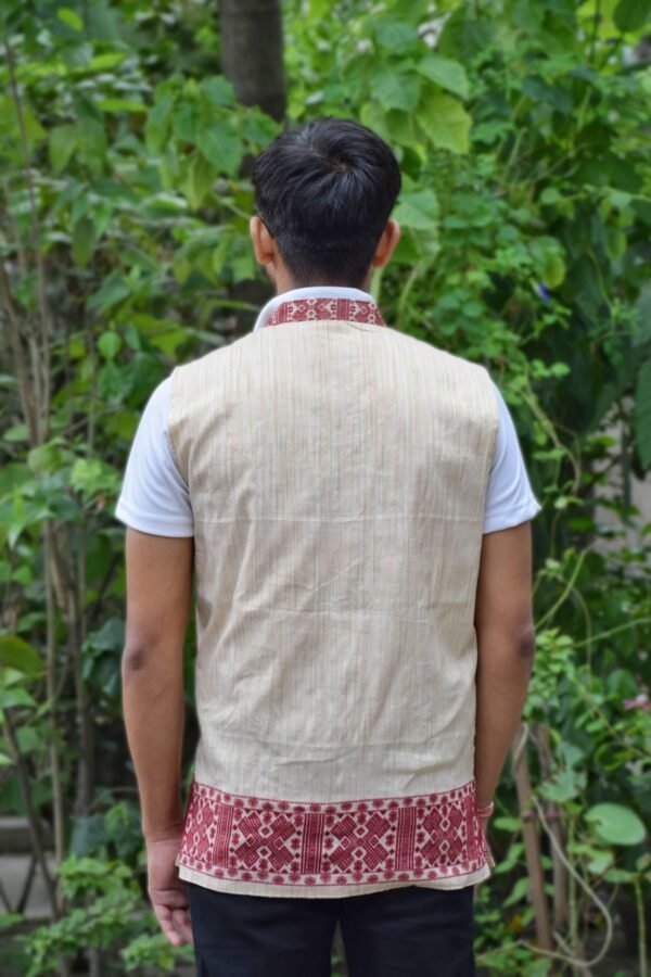 WaistCoat -Men -Assamese Design - Ghisa Cotton – Traditional NorthEast