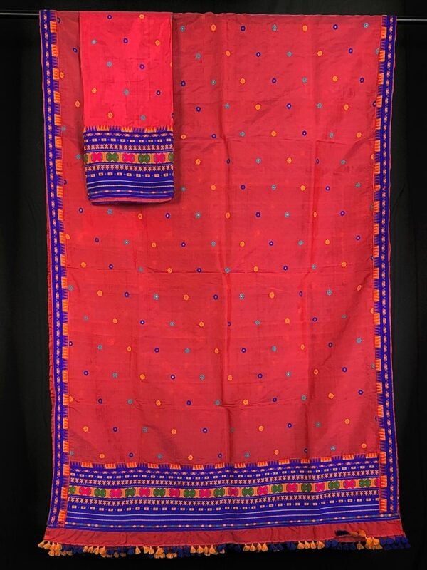Sador mekhela - kesaPaat/ Raw Silk - Dimasa design - Image 1