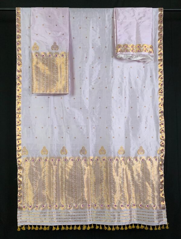 Sador mekhela - Paat/ Assam silk - Assamese design - Image 1