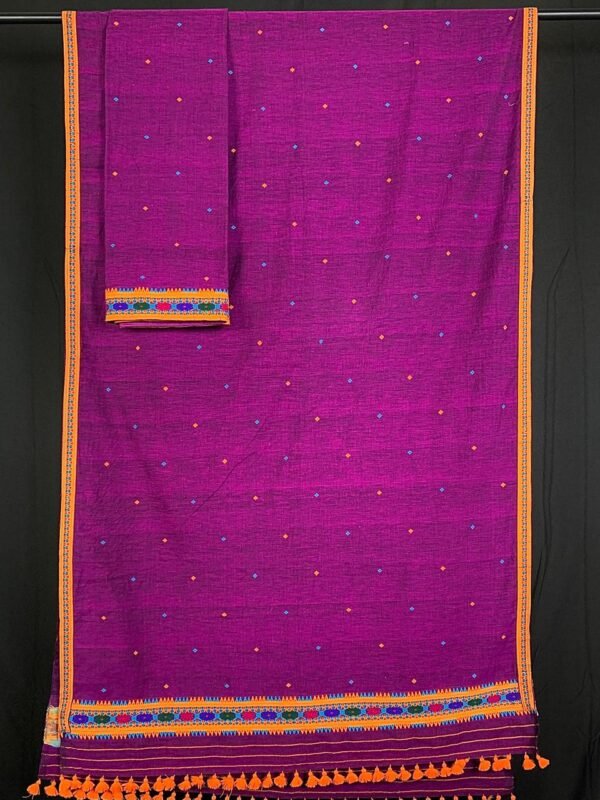 Sador mekhela - Cotton Eri silk - Dimasa design - Image 1