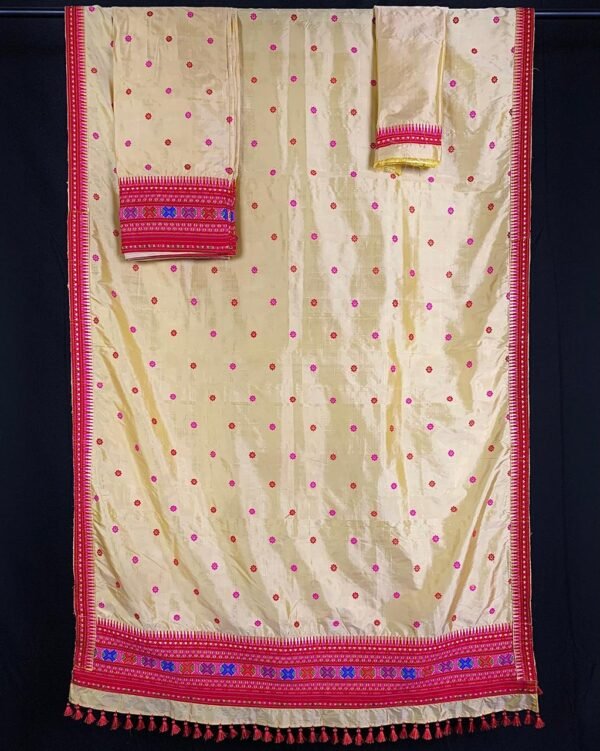 Sador mekhela - Paat/ Assam Silk - Dimasa design – Traditional NorthEast