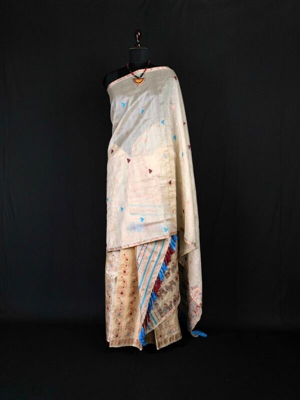 Sador Mekhela - Kesa Paat/Raw Silk by Tussar Silk - Traditional Design – Traditional NorthEast