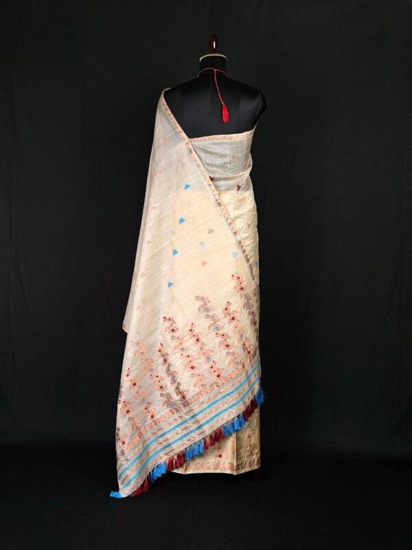 Sador Mekhela - Kesa Paat/Raw Silk by Tussar Silk - Traditional Design – Traditional NorthEast