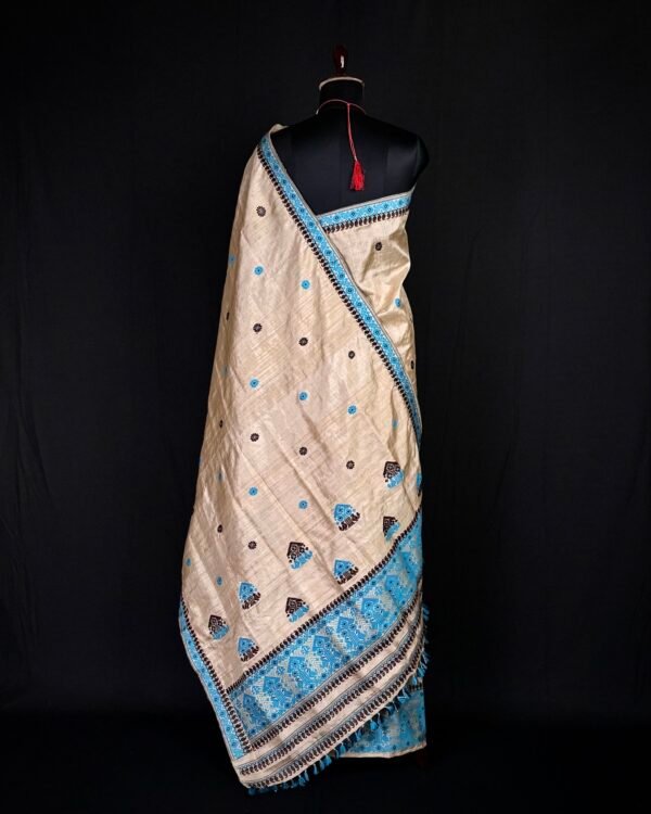 Sador Mekhela - Muga Silk - Assamese Traditional Design – Traditional NorthEast
