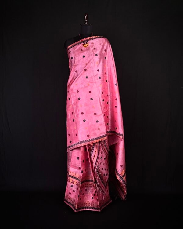 Sador Mekhela - Dye Tussar Silk - Traditional Design – Traditional NorthEast