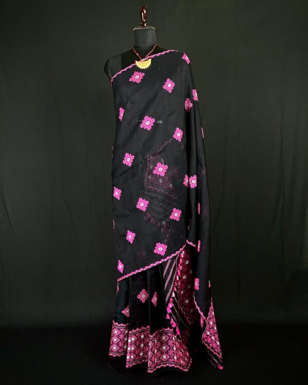 Sador Mekhela - Cotton Kesa Paat - Assamese Design - Image 1