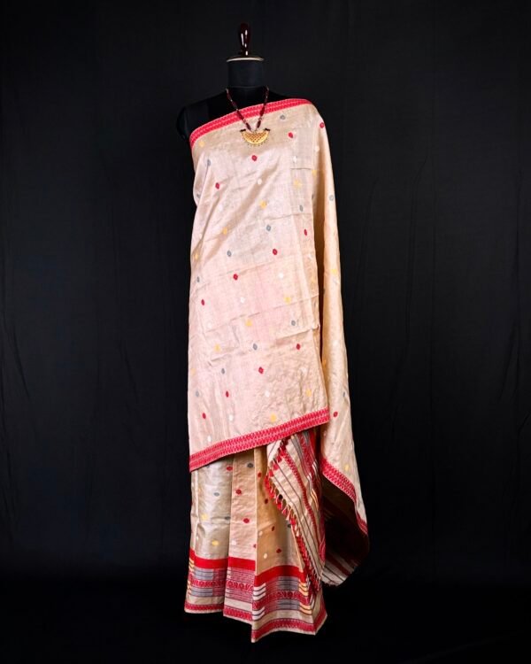 Sador Mekhela - Tussar Silk - Traditional Design – Traditional NorthEast