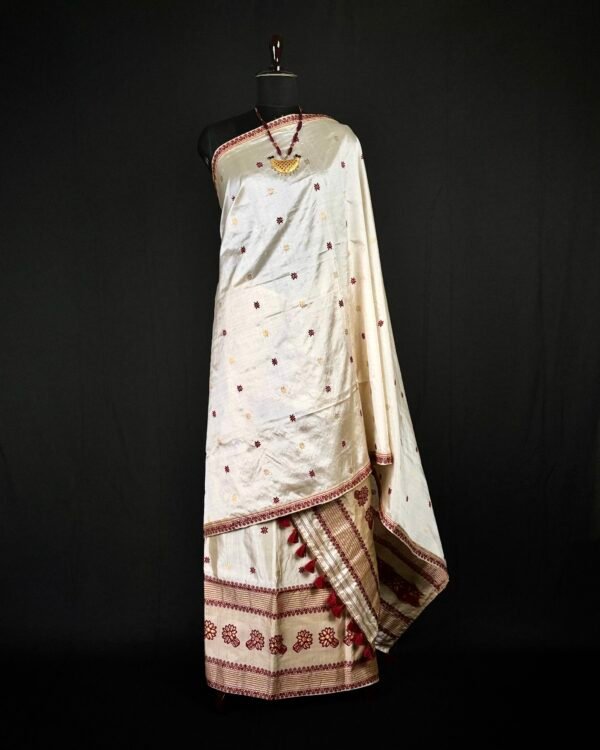 Sador Mekhela - Tussar Silk - Asssam Silk- Traditional Design – Traditional NorthEast