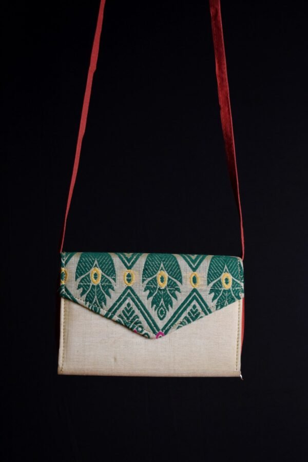 Bag - Tussar Silk - Traditional Sling Bag - Image 1