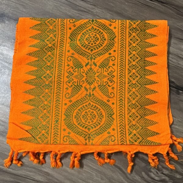 Aronai - Green Flower - Traditional Bodo Muffler- Q2 – Traditional NorthEast