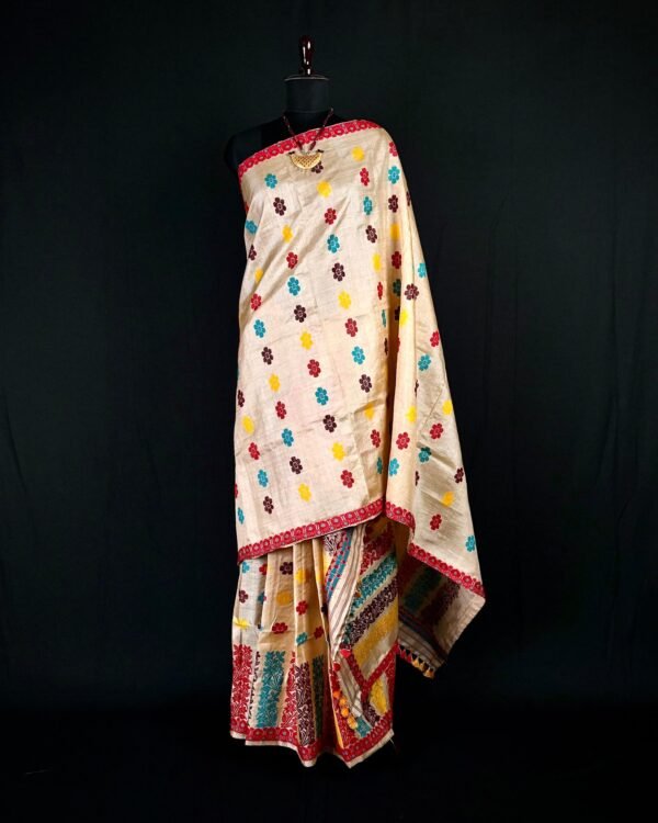 Sador Mekhela - Pure Tussar By Tussar - Traditional Design - Image 1