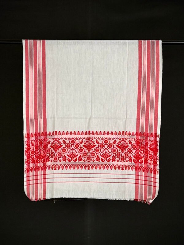 Gamosa - Cotton - Handmade Assamese Traditional Design - Image 1