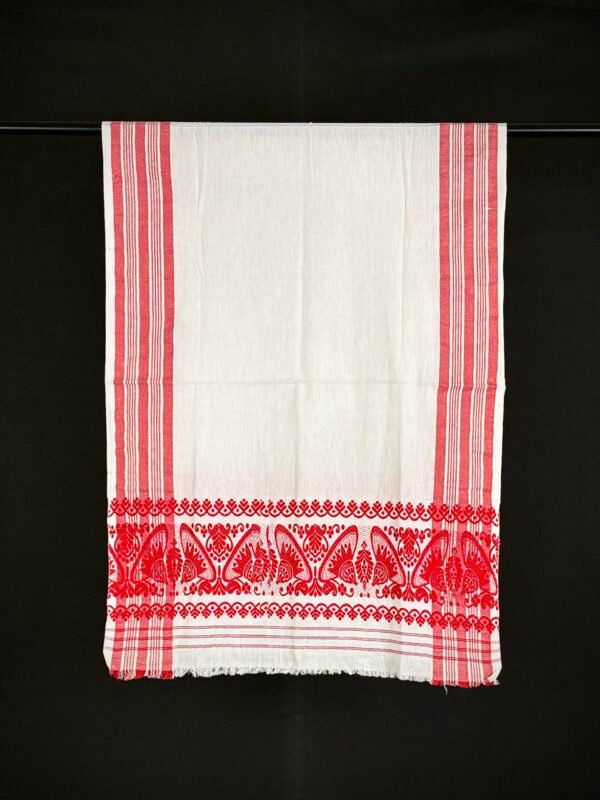 Gamosa - Cotton - Handmade Assamese Traditional Design - Image 1