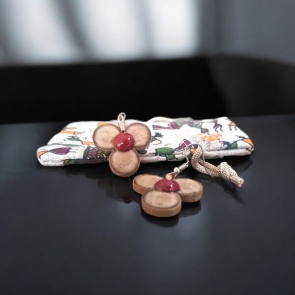 Earrings - Bamboo Blossom with Potli Bag – Traditional NorthEast