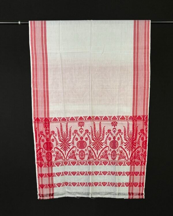 Gamosa - Cotton - Handmade Assamese Traditional Design - Image 1