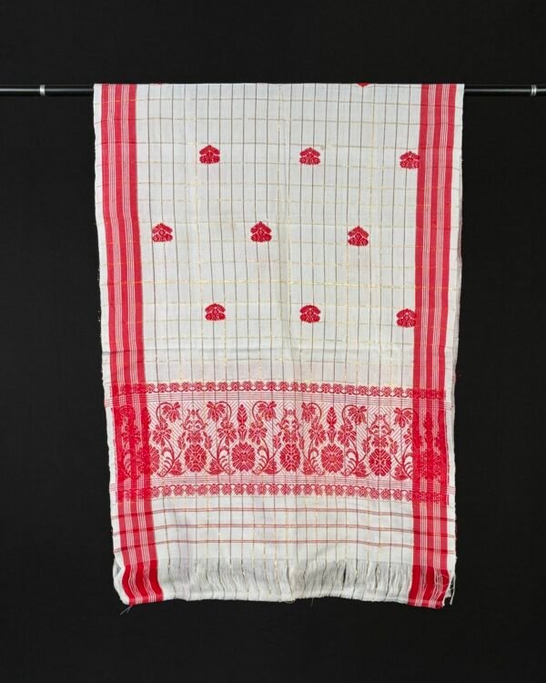 Gamosa - Cotton - Handmade Assamese Traditional Design - Image 1