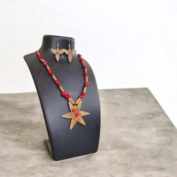 Necklace - Bamboo Made with Forest Materials - Traditional Design - Image 1