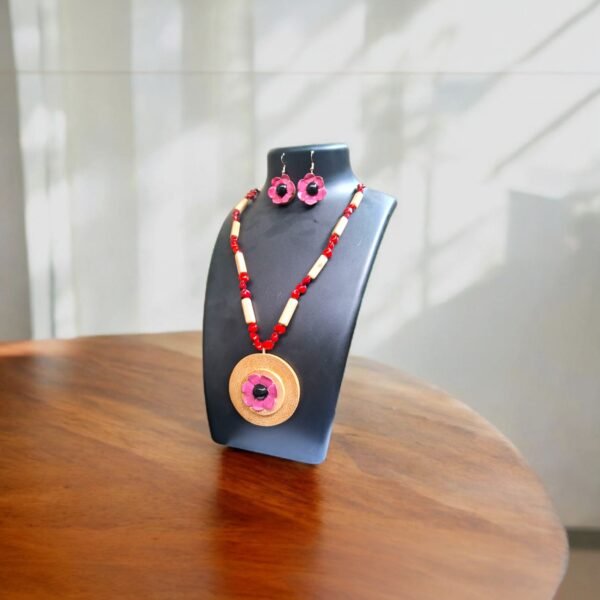 Necklace - Bamboo Made with Forest Materials - Traditional Design - Image 1