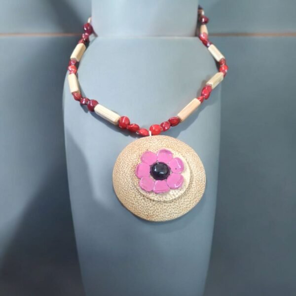 Necklace - Bamboo Made with Forest Materials - Traditional Design - Image 2