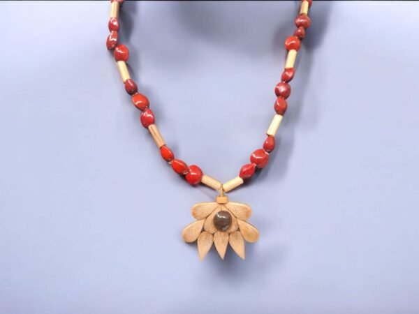 Necklace - Bamboo Made with Forest Materials - Traditional Design - Image 2