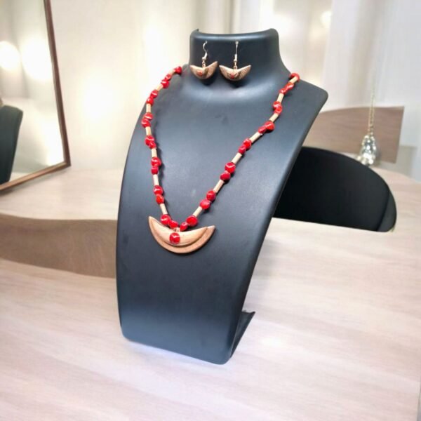 Necklace - Bamboo Made with Forest Materials - Traditional Design - Image 1