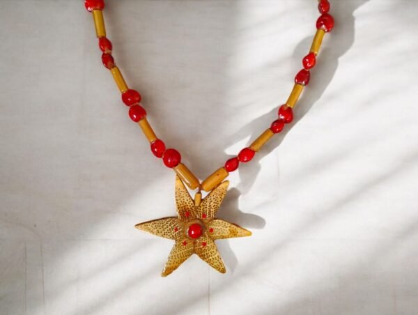 Necklace - Bamboo Made with Forest Materials - Traditional Design - Image 2
