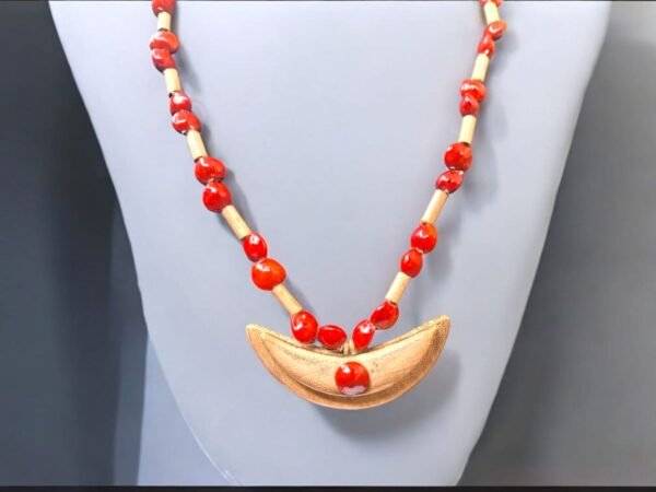 Necklace - Bamboo Made with Forest Materials - Traditional Design - Image 2