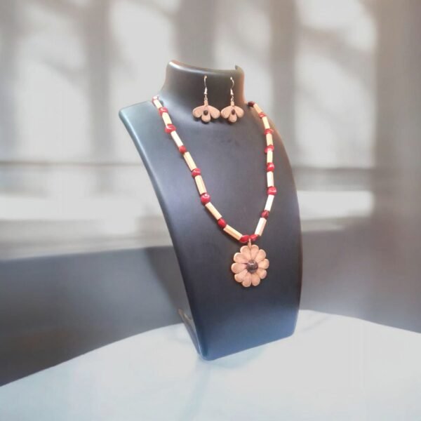 Necklace - Bamboo Made with Forest Materials - Traditional Design - Image 1