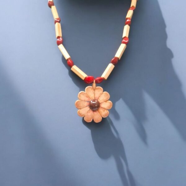 Necklace - Bamboo Made with Forest Materials - Traditional Design - Image 3
