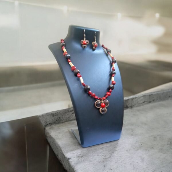 Necklace - Bamboo Made with Forest Materials - Traditional Design - Image 1