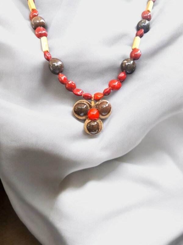 Necklace - Bamboo Made with Forest Materials - Traditional Design - Image 2