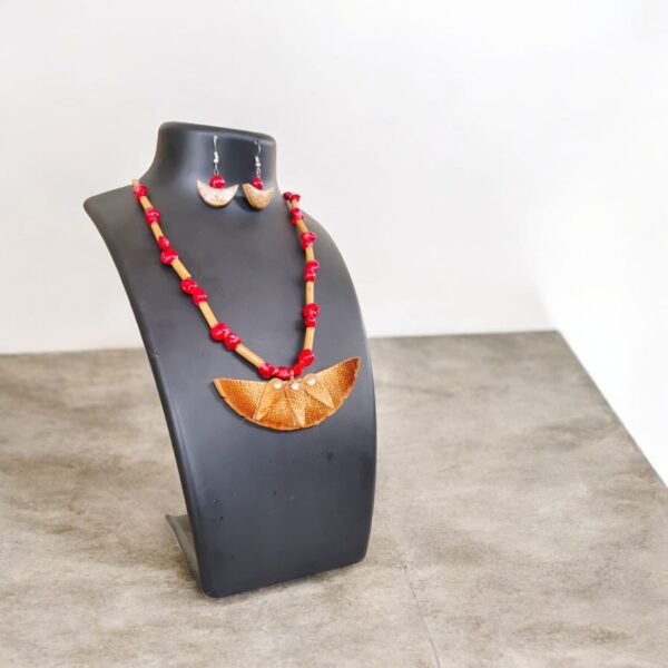 Necklace - Bamboo Made with Forest Materials - Traditional Design - Image 1