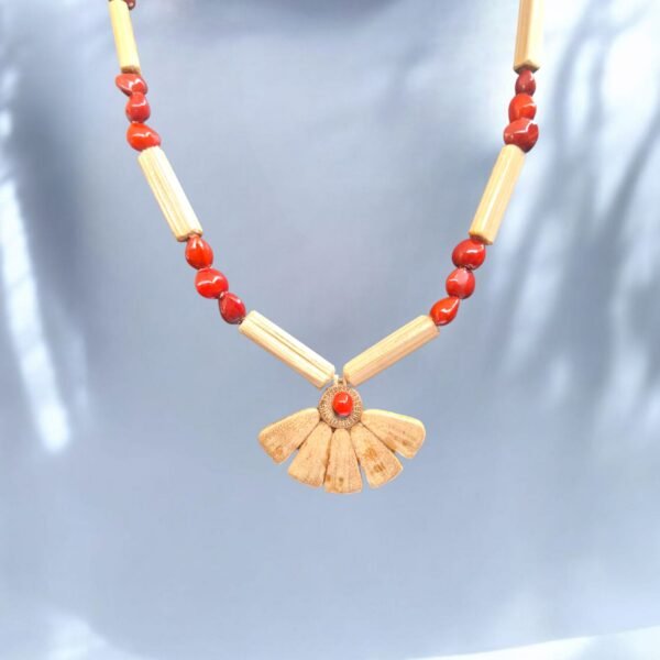 Necklace - Bamboo Made with Forest Materials - Traditional Design - Image 2