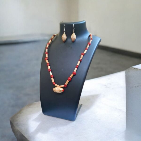 Necklace - Bamboo Made with Forest Materials - Traditional Design - Image 1