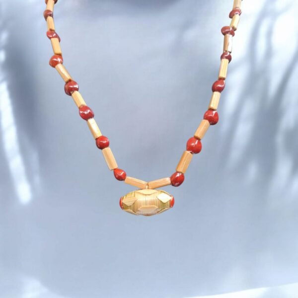 Necklace - Bamboo Made with Forest Materials - Traditional Design - Image 2