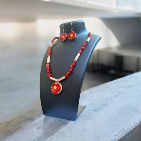 Necklace - Bamboo Made with Forest Materials - Traditional Design - Image 1