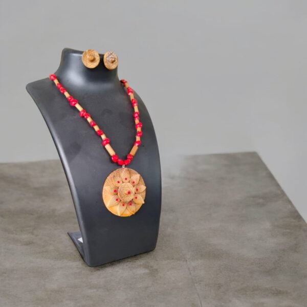Necklace - Bamboo Made with Forest Materials - Traditional Design - Image 1