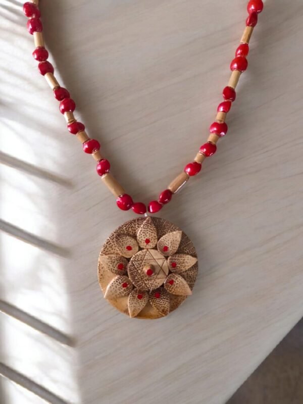 Necklace - Bamboo Made with Forest Materials - Traditional Design - Image 2